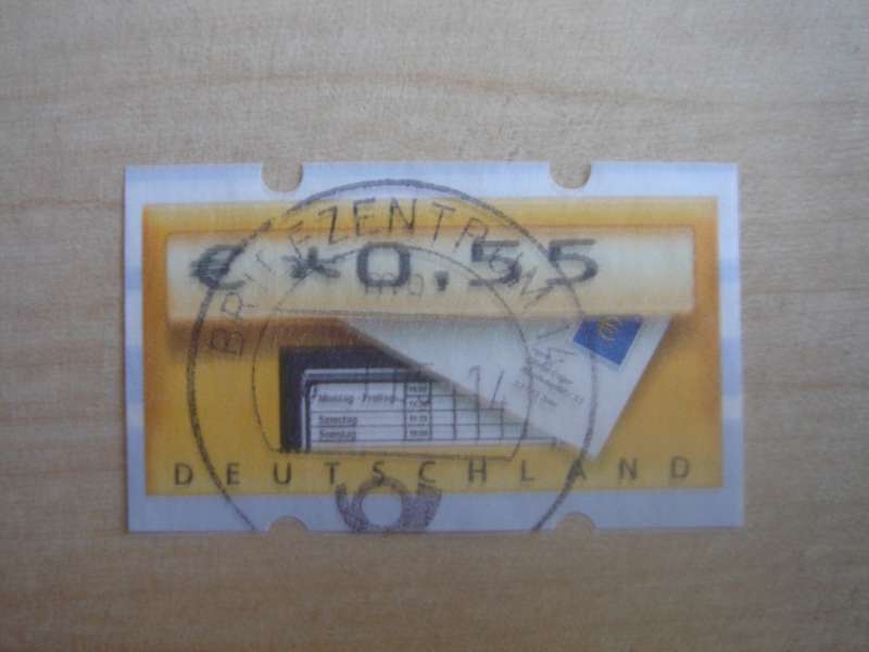 2002 Deutschland ATM MiNr 5 Type 1 - 0,55 used, stamped