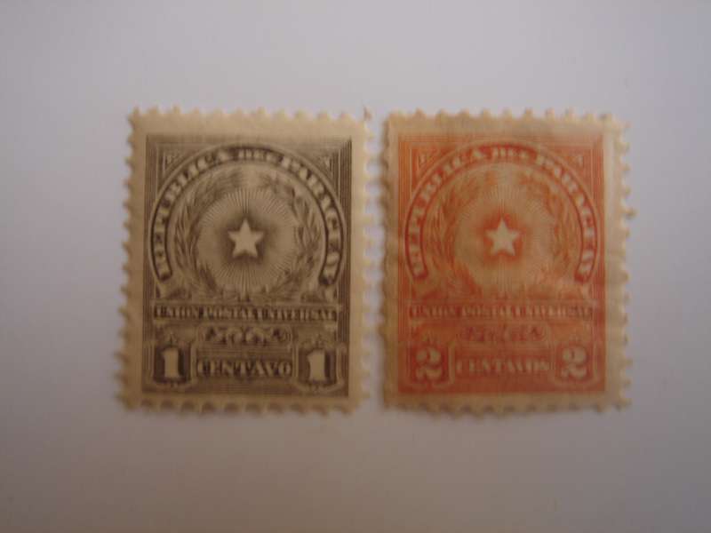 1913 Paraguay - Coat of Arms SG226-227 mint, hinged