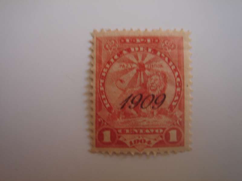 1909 Paraguay - UPU Lion SG198 mint, hinged