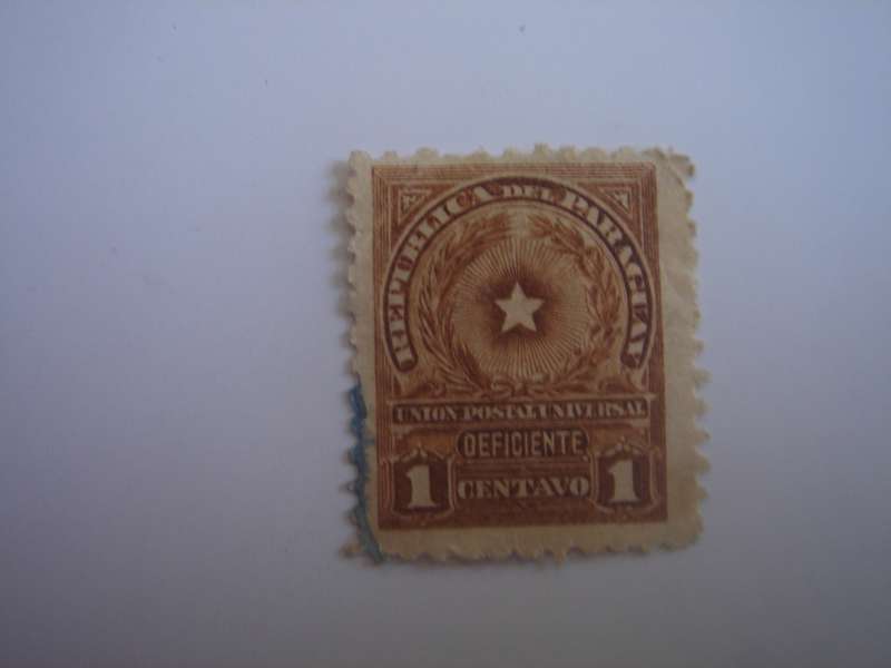 1913 Paraguay - Coat of Arms SG D237 used, hinged