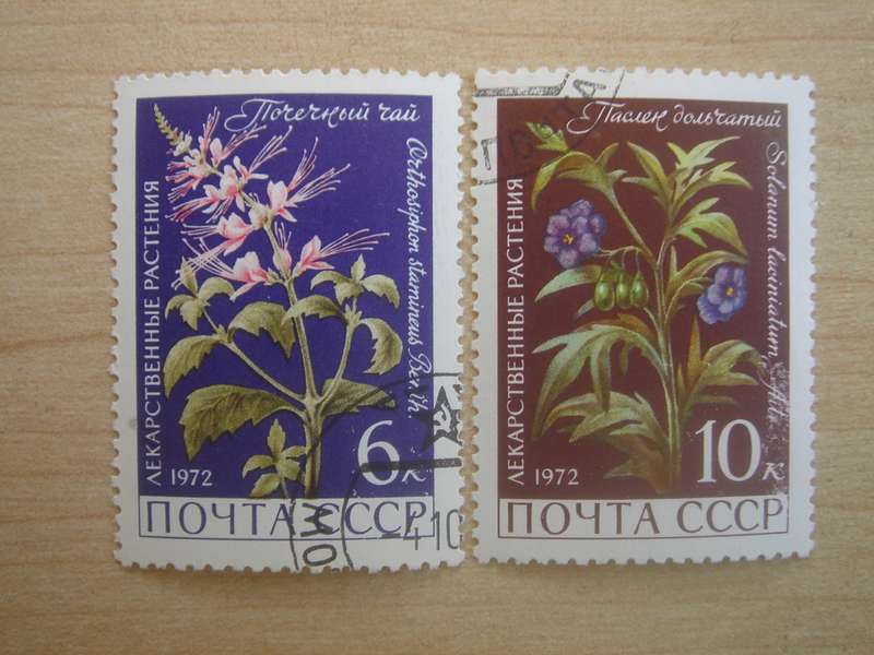 1972 USSR - Medicinal Plants SG4042-4043 used, stamped