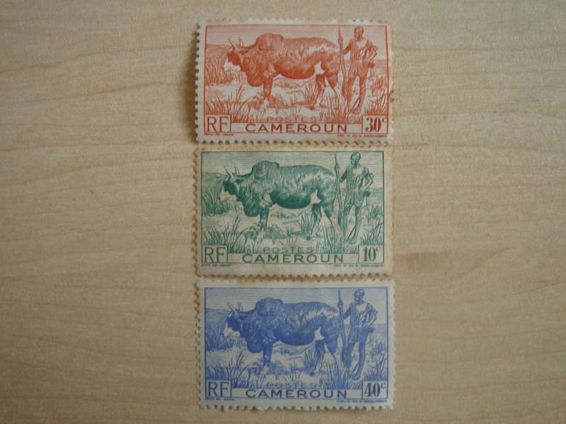 1946 Cameroon - Zebu SG232-234 unused, hinged