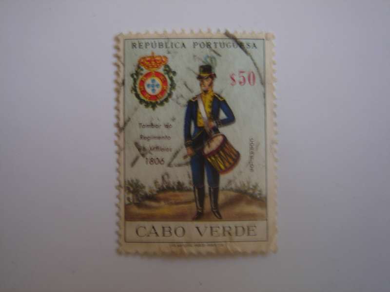1965 Cape Verde Islands - Military Uniforms SG394 used, stamped