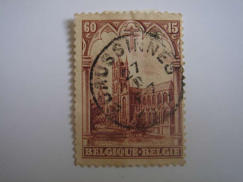 1928 Belgium - Ghent Cathedral SG475 used, stamped
