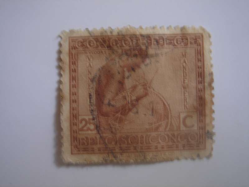 1923 Belgian Congo - Basketmaker SG122 used, stamp