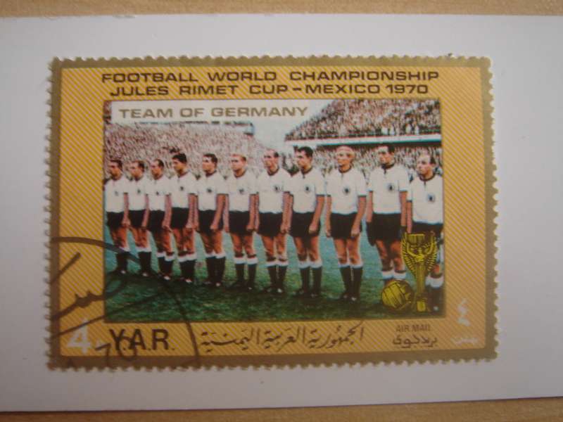 1970 Yemen - Football World Cup 4 B used, stamped