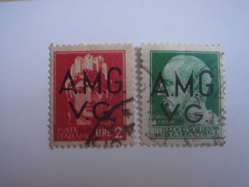 1945 Italia - Venezia Guilia - SG34,37 used, stamped