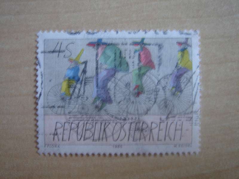 1985 Austria - Cyclists 4 S - used, stamped