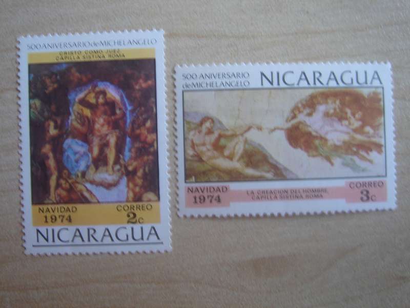 1975 Nicaragua - Christmas (Paintings) SG1658-1659 MNH