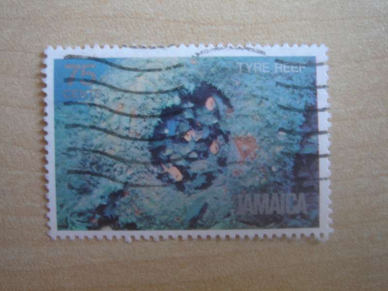 1981 Jamaica - Tyre Reef - 75 c used, stamped