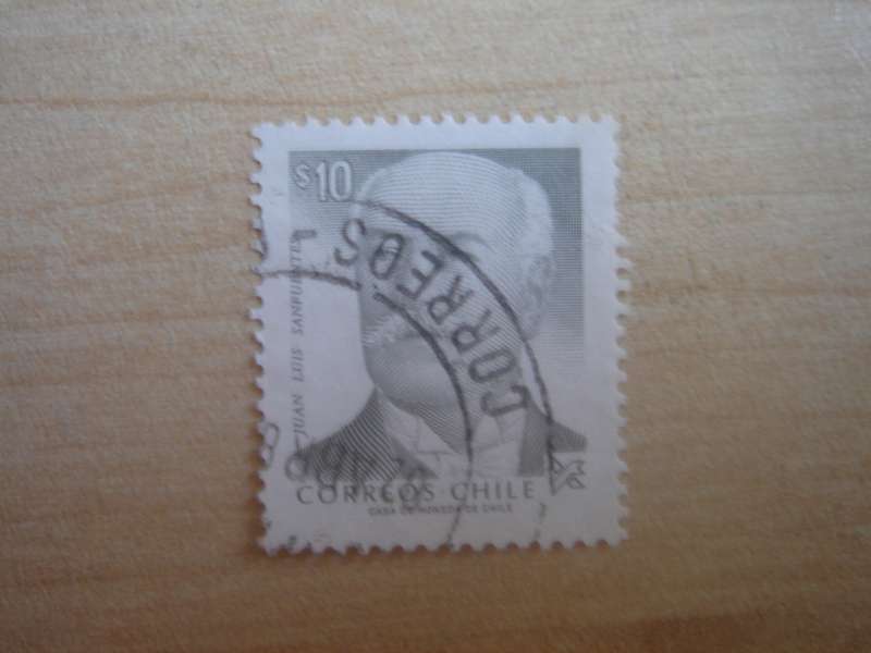 1984 Chile - JL Sanfuentes $10 used, stamped