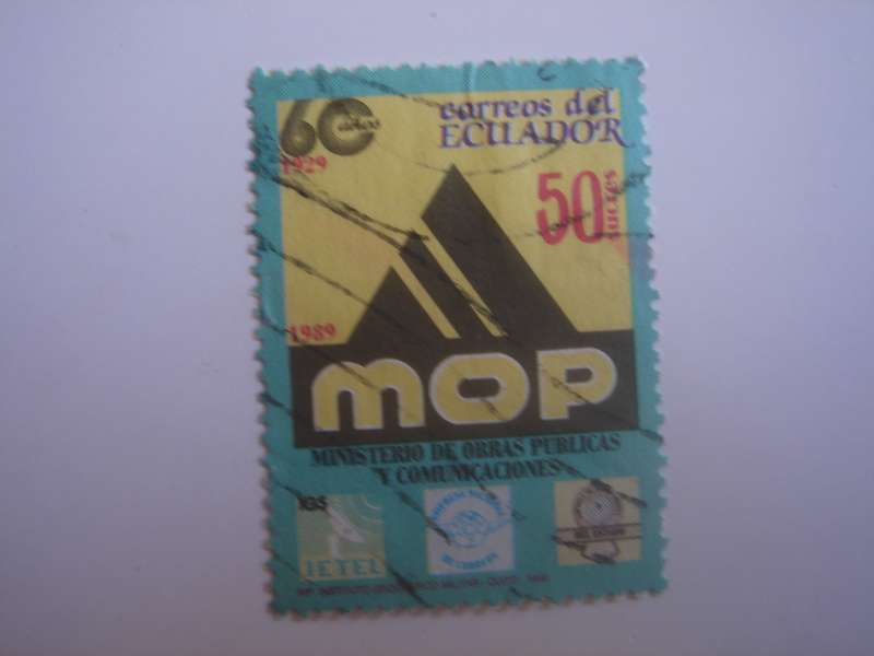 1989 Ecuador - M.O.P. - 50 S used, stamped