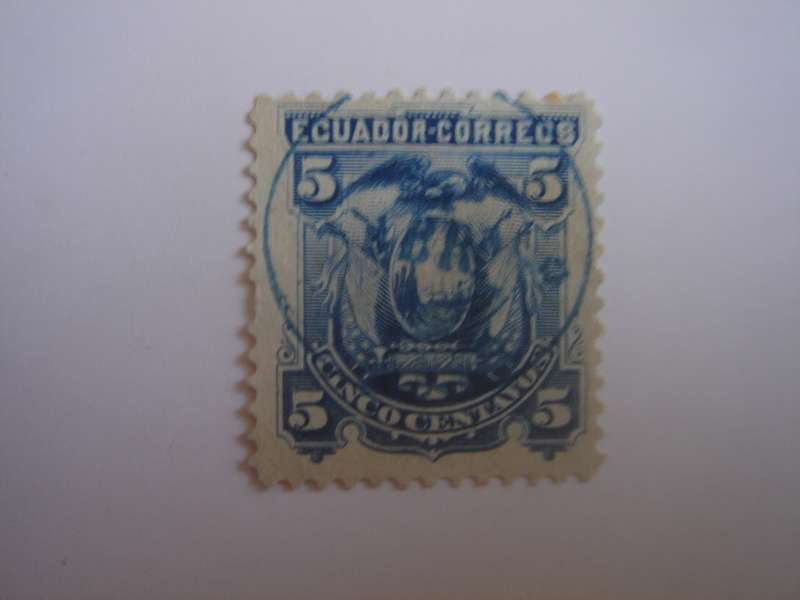 1881 Ecuador - Coat of Arms - SG15 used, stamped
