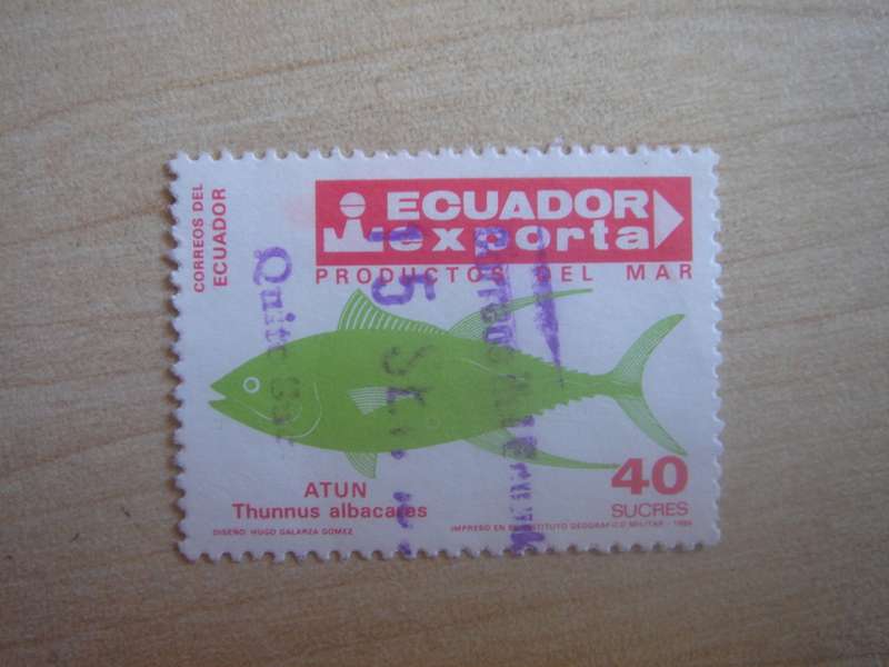 1986 Ecuador - Tuna Exports - 40 S used, stamped