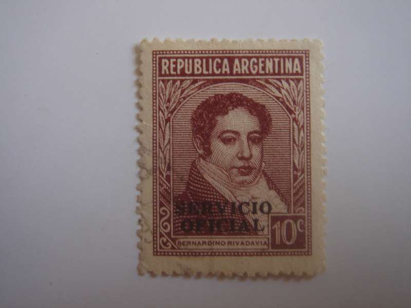 1938 Argentina - B Rivadavia optd - SG O 773 used, stamped