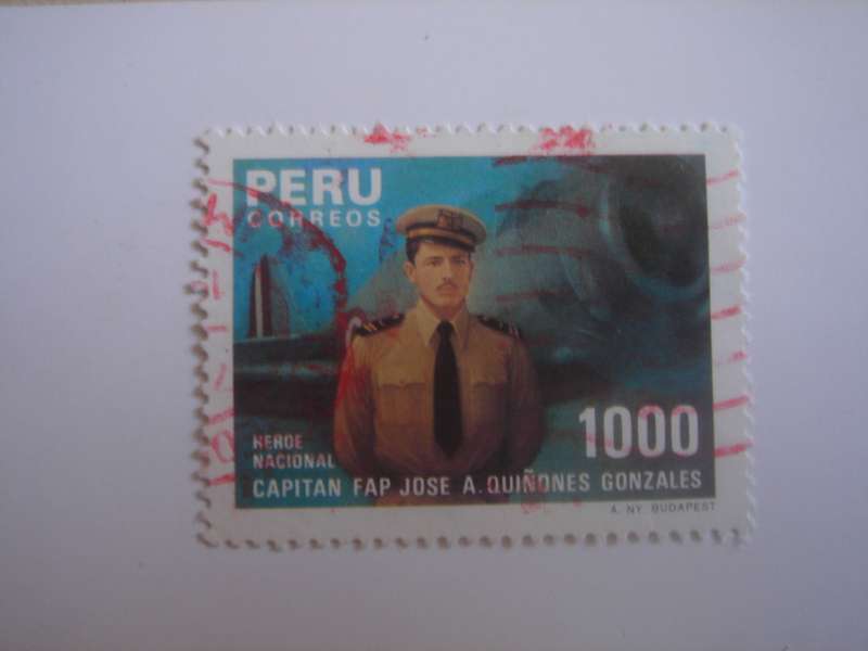 1985 Peru - Captain Gonzales - 1000 S used, stamped