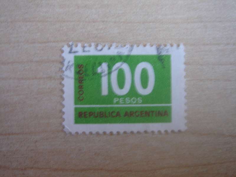 1976 Argentina - Numerals 100 - used, stamped