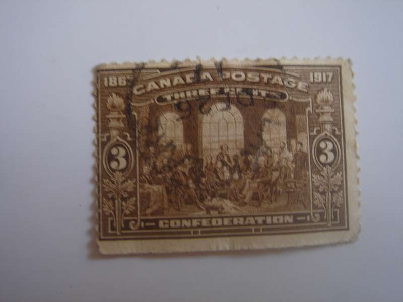 1917 Canada - Confederation Anniversary 3 C - SG244 used, stamped