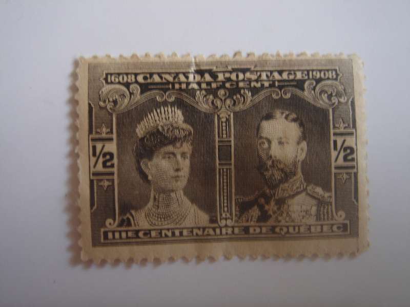 1908 Canada - King George V & Queen Mary 1/2 C - SG188 unused, hinged