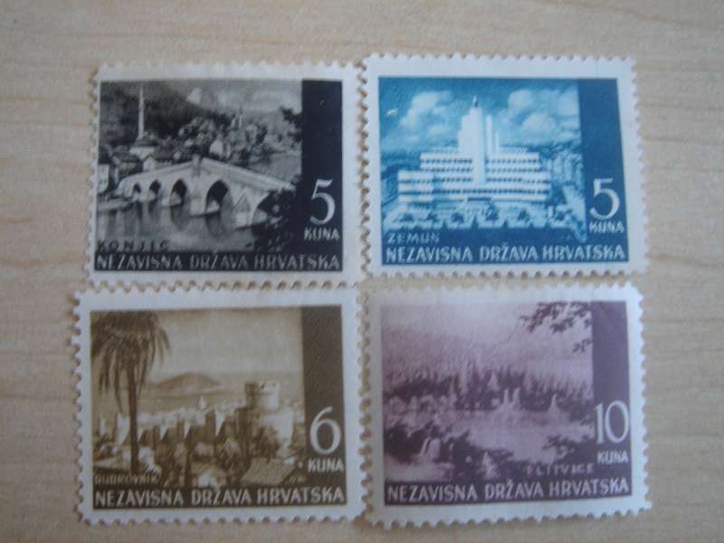1941 Croatia - Various Views SG40-42,45 unused, hinged (no gum)