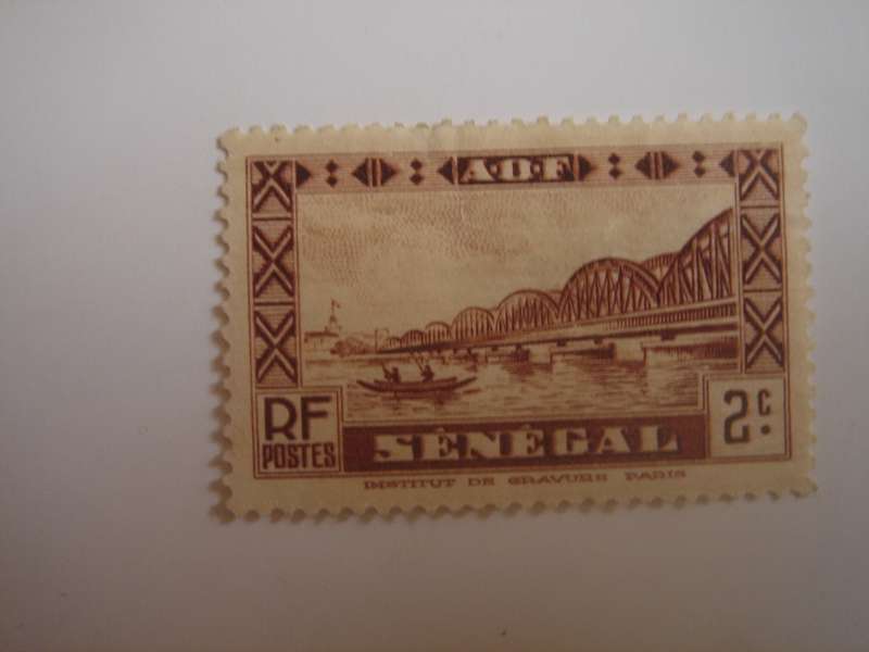 1935 Senegal - Faidherbe Bridge SG140 used, not stamped