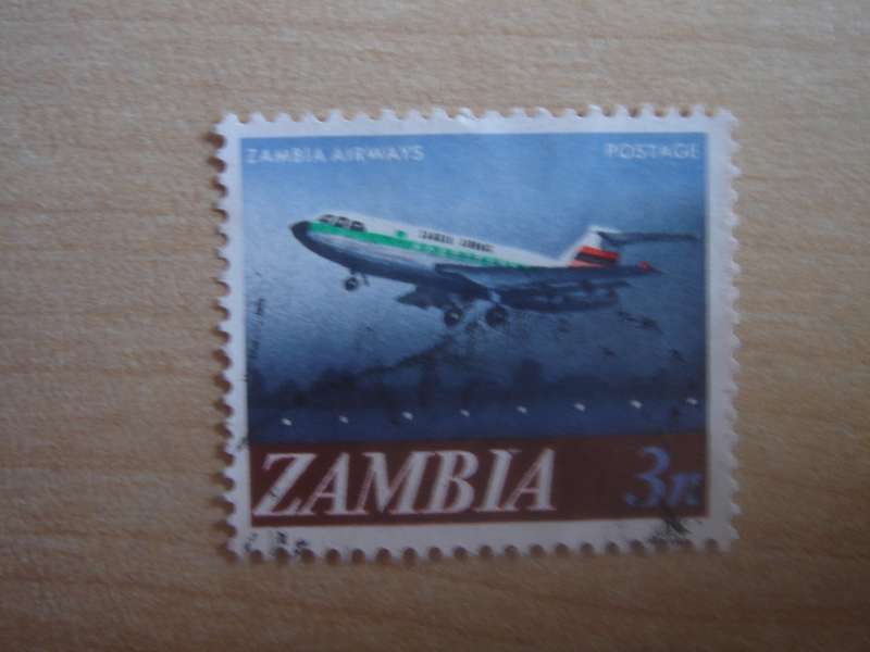 1968 Zambia - Aviation - SG131 used, stamped