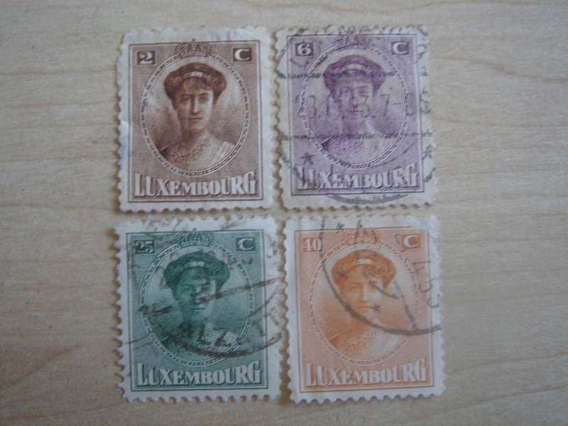 1921 Luxembourg - GD Charlotte - SG194,196,197,202 used