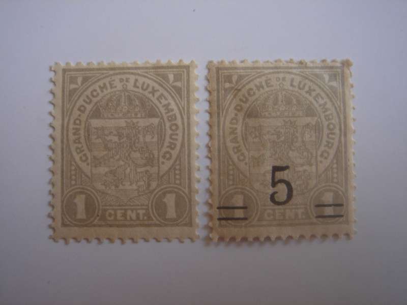 1906 Luxembourg - Coat of Arms - SG157, 212 optd (1916) mint, hinged