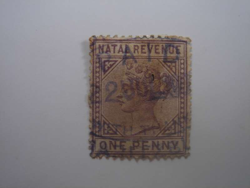 1884 Natal - Revenue Stamp 1 d lilac - used, stamped