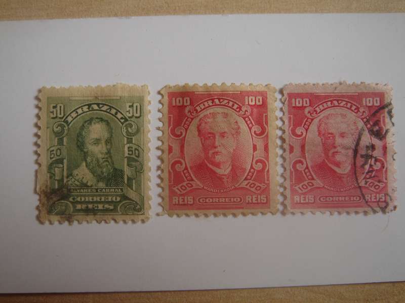 1906 Brazil - Portraits SG262 used, 264 used + unused
