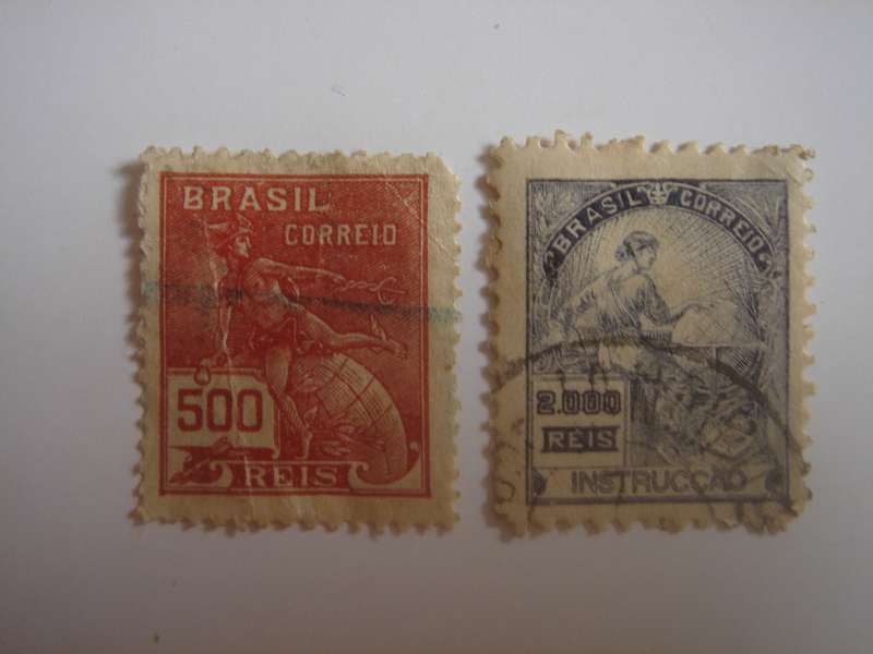 1920 Brazil - Industry etc. SG396,411 used, stamped