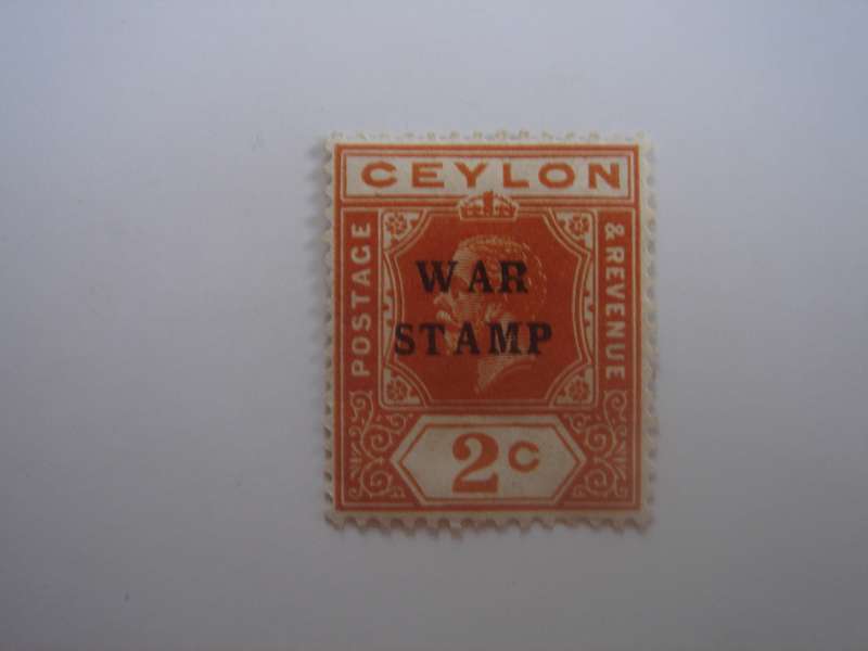 1918 Ceylon - King George V optd SG330 mint, hinged