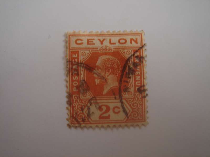 1912 Ceylon - King George V SG307 used, stamped