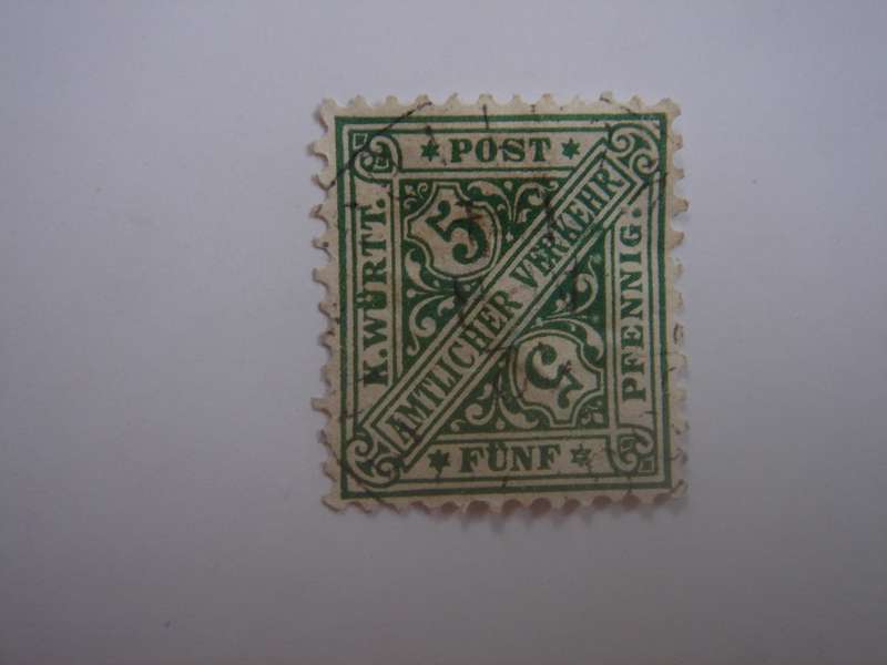 1890 Koenigreich Wuerttemberg Dienstmarke - MiNr209 used, stamped