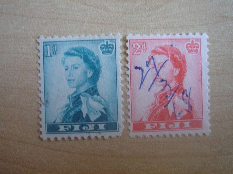 1954 Fiji - QE II - SG281,312 used, not stamped