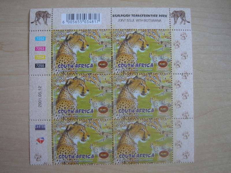 2001 RSA - BW Joint Issue - Block of 6 x R 2.50 MNH