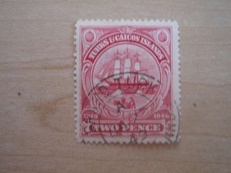 1948 Turks & Caicos Islands - Badge SG211 used, stamped