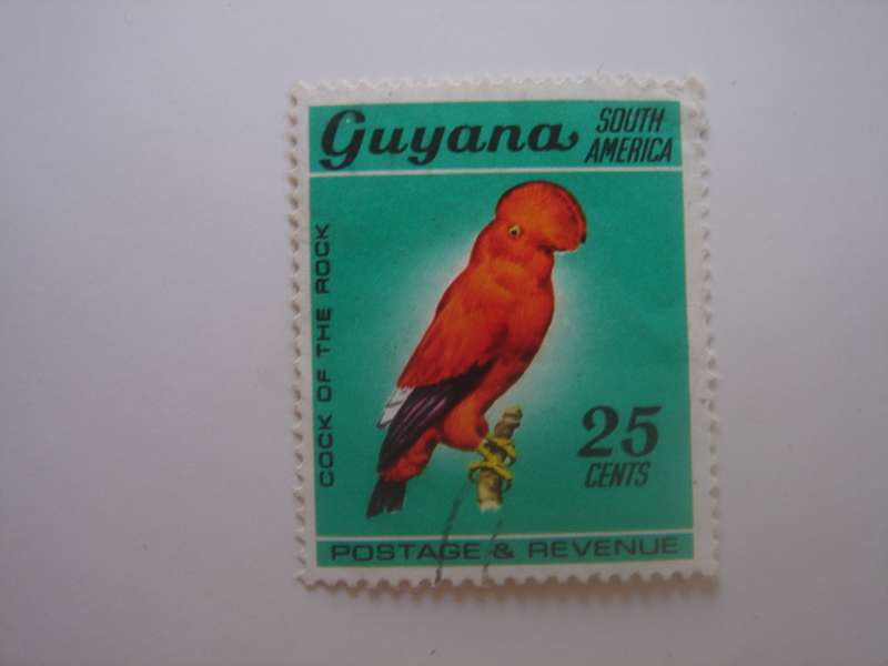 1968 Guyana - Cock of the Rock SG456 used, stamped