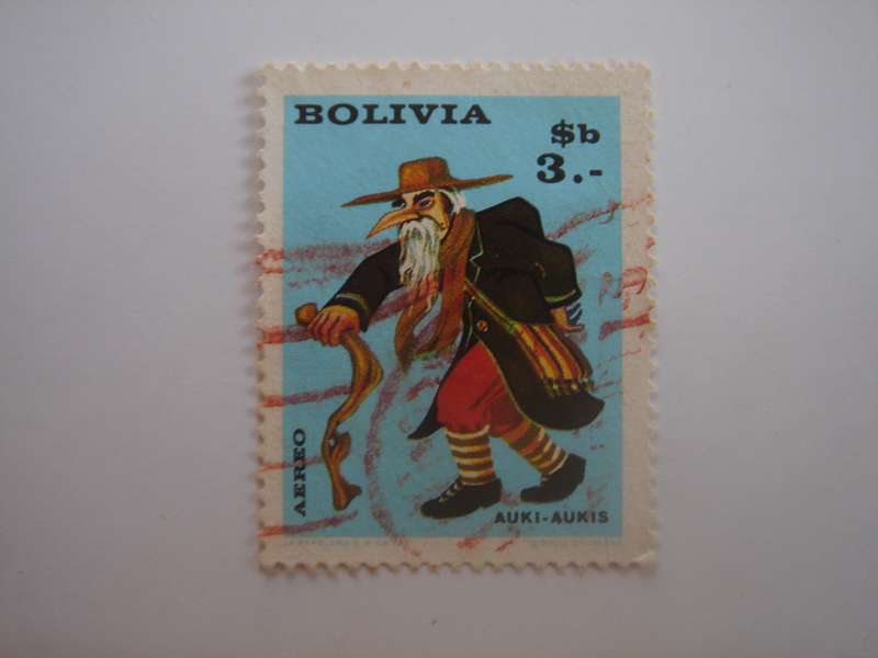 1968 Bolivia - Aereo - Auki-Aukis - SG817 used, stamped