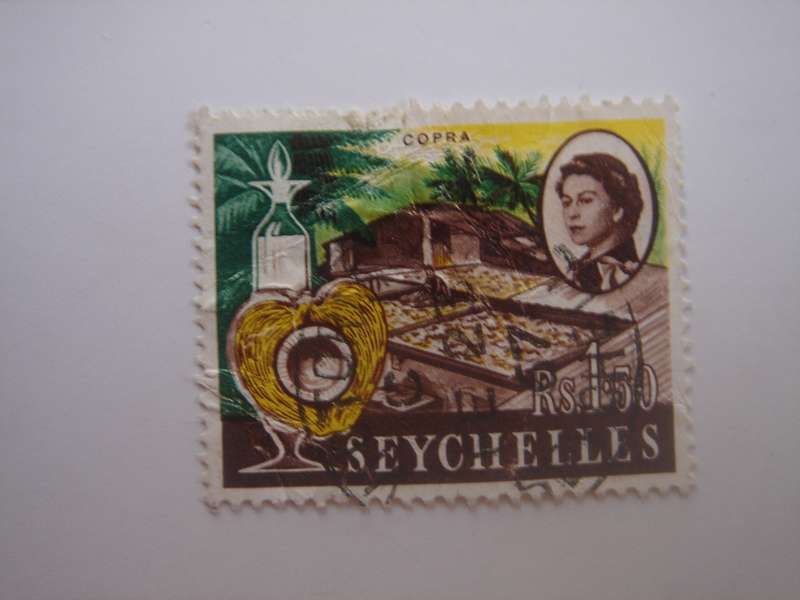 1962 Seychelles - Copra - SG208 used, stamped