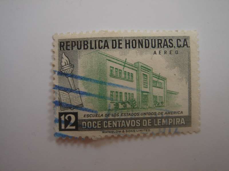1956 Honduras - Air - US School - SG558 used, stamped