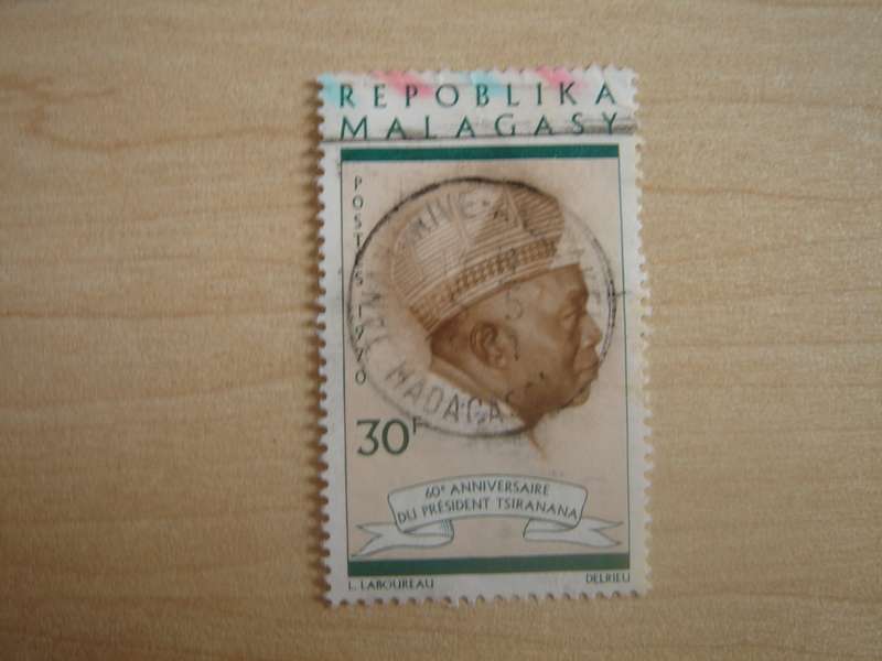 1970 Malagasy Republic - President Tsiranana SG189 used, stamped