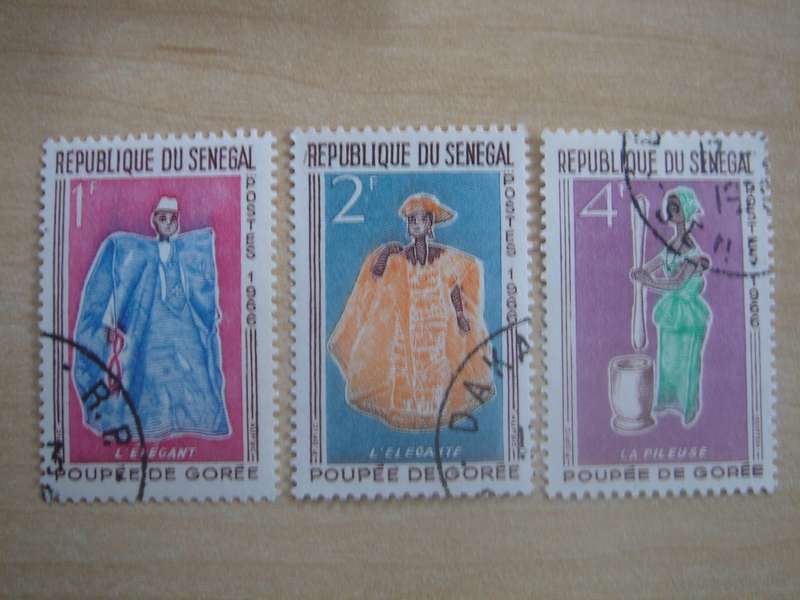 1966 Senegal - Goree Puppets - SG315,316,318 used, stamped