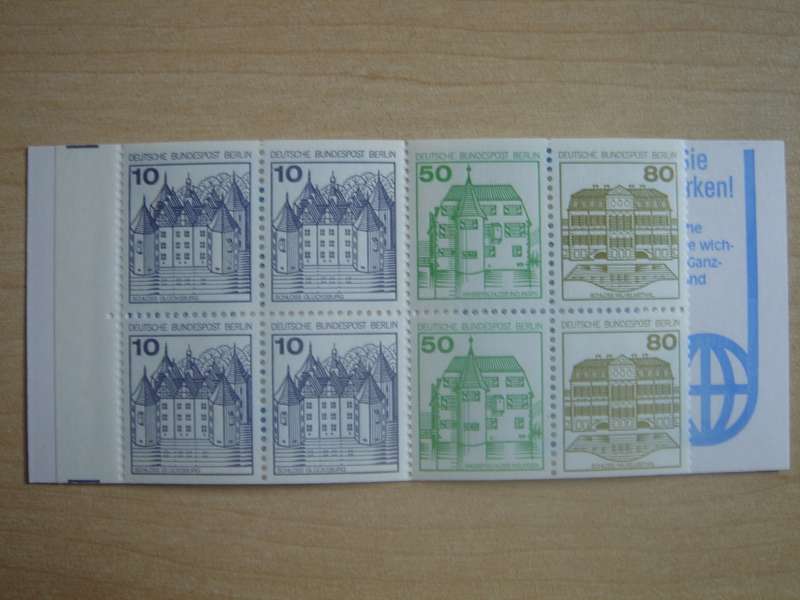 1982 West Berlin MiNr 532,615,674 C/D in MH 13 b oZ MNH