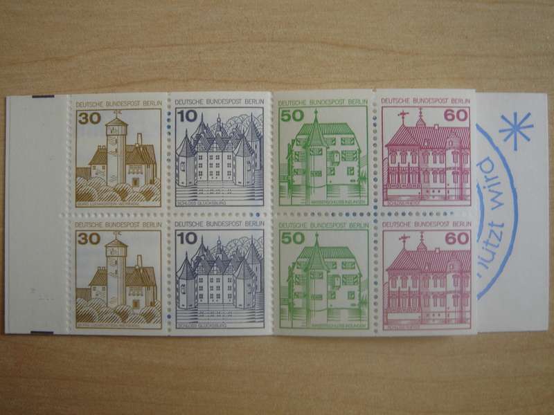 1980 West Berlin MiNr 532,534,611,615 C/D in MH 12 ca oZ MNH