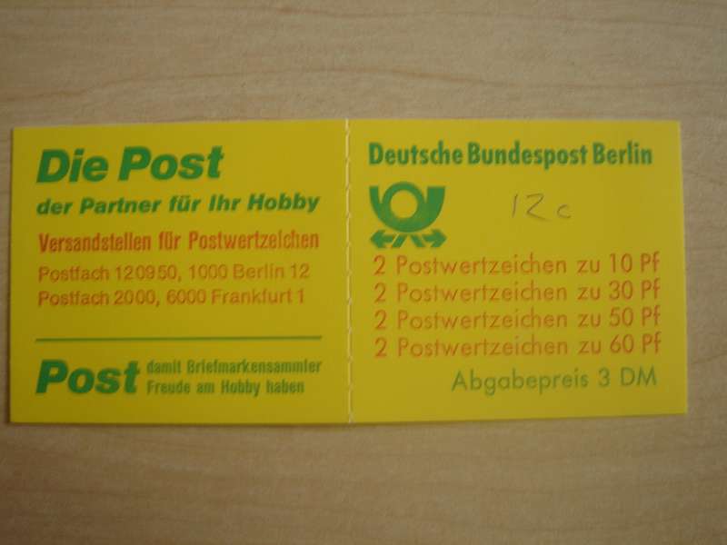 1980 West Berlin MiNr 532,534,611,615 C/D in MH 12 ca oZ MNH