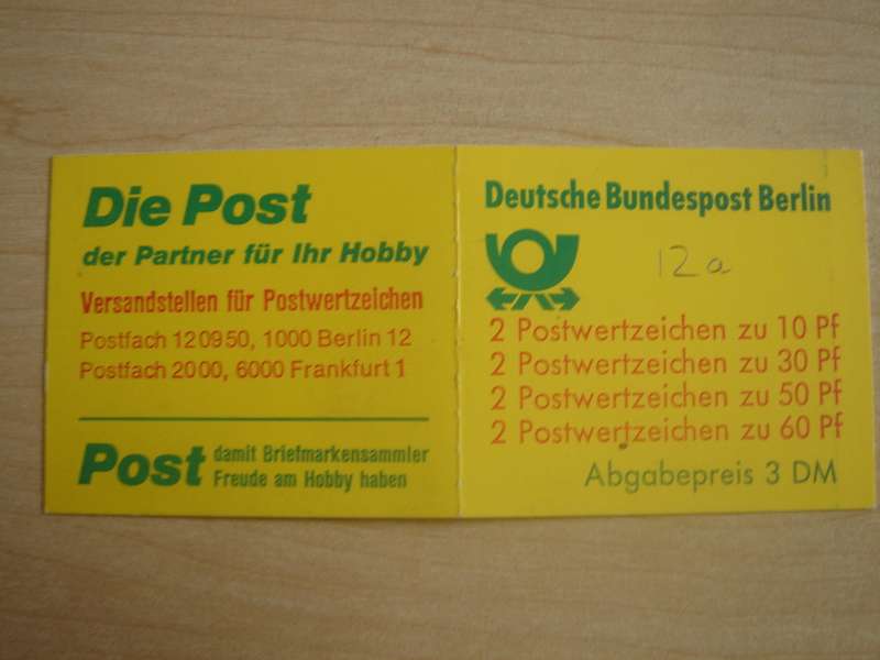 1980 West Berlin MiNr 532,534,611,615 C/D in MH 12 a oZ MNH