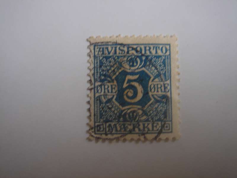 1901 Denmark Newspaper Stamp SG N186 used, stamped