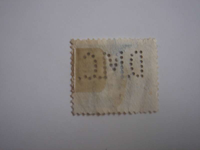 1920 Denmark - Slesvig - SG212 used, stamped with perfins 'D.M.C.'