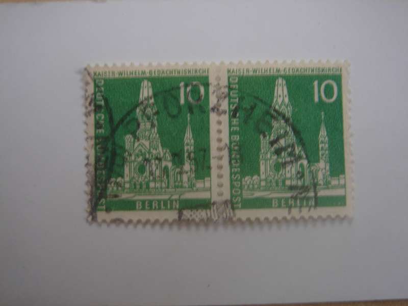 1956 West Berlin MiNr 144 x horizontal pair used, stamped